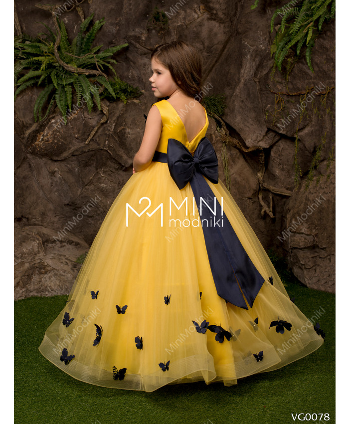 Платье пышное с бабочками желтое от Veronicaiko - 1